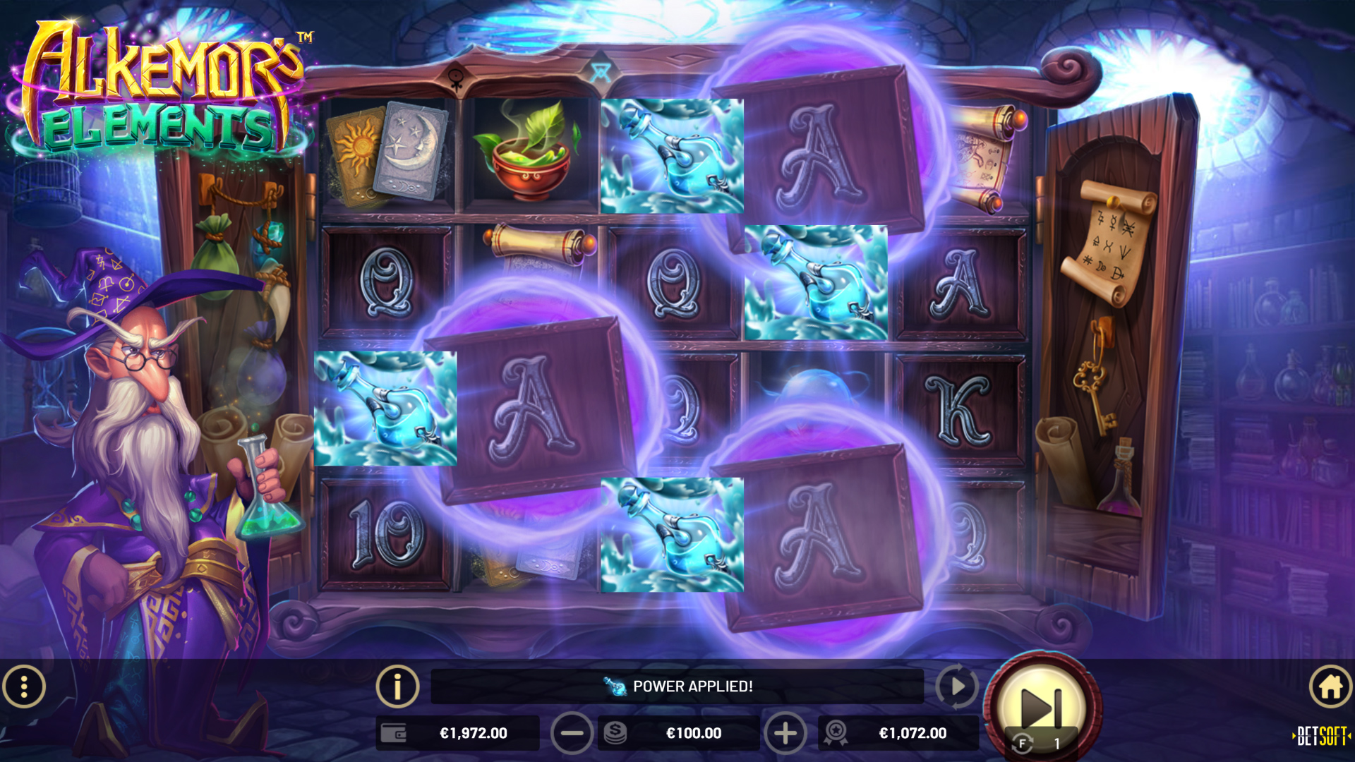 BetSoft Alkemor's Elements Screenshot