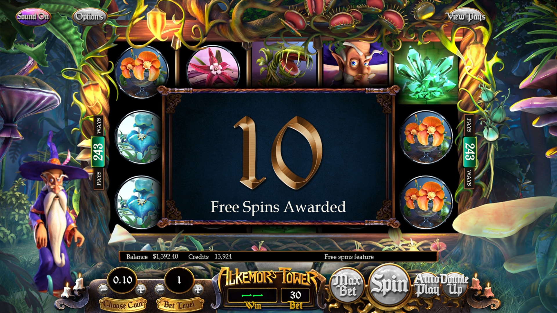 BetSoft Alkemor's Tower Screenshot