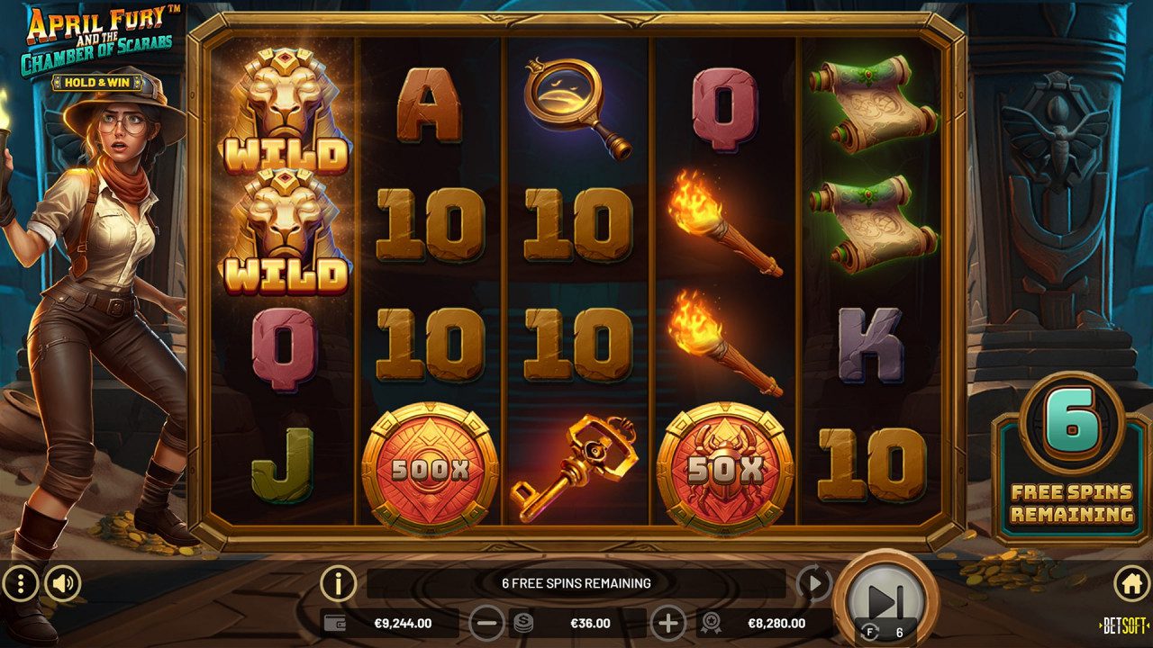 BetSoft April Fury And The Chamber Of Scarabs Screenshot