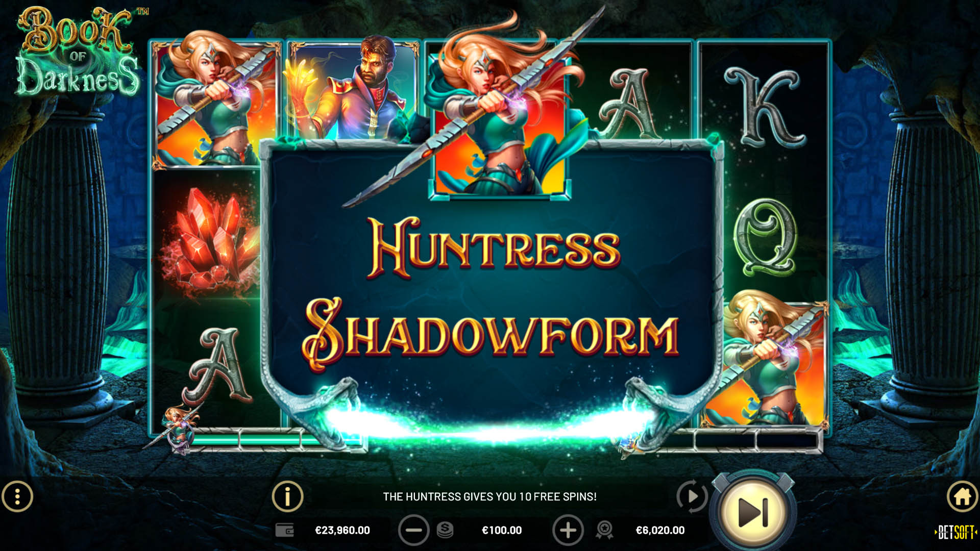 BetSoft Book of Darkness Screenshot