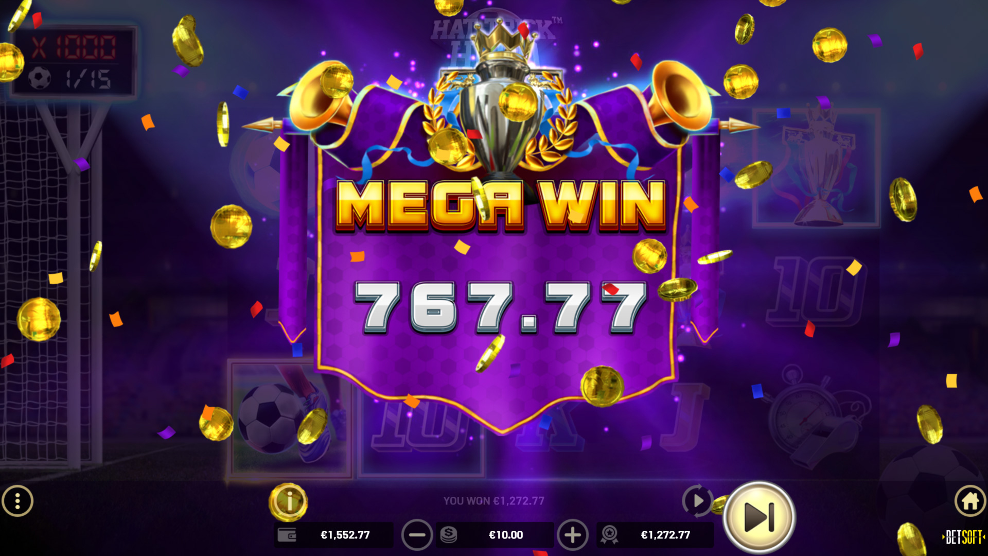 BetSoft Hat Trick Hero Screenshot