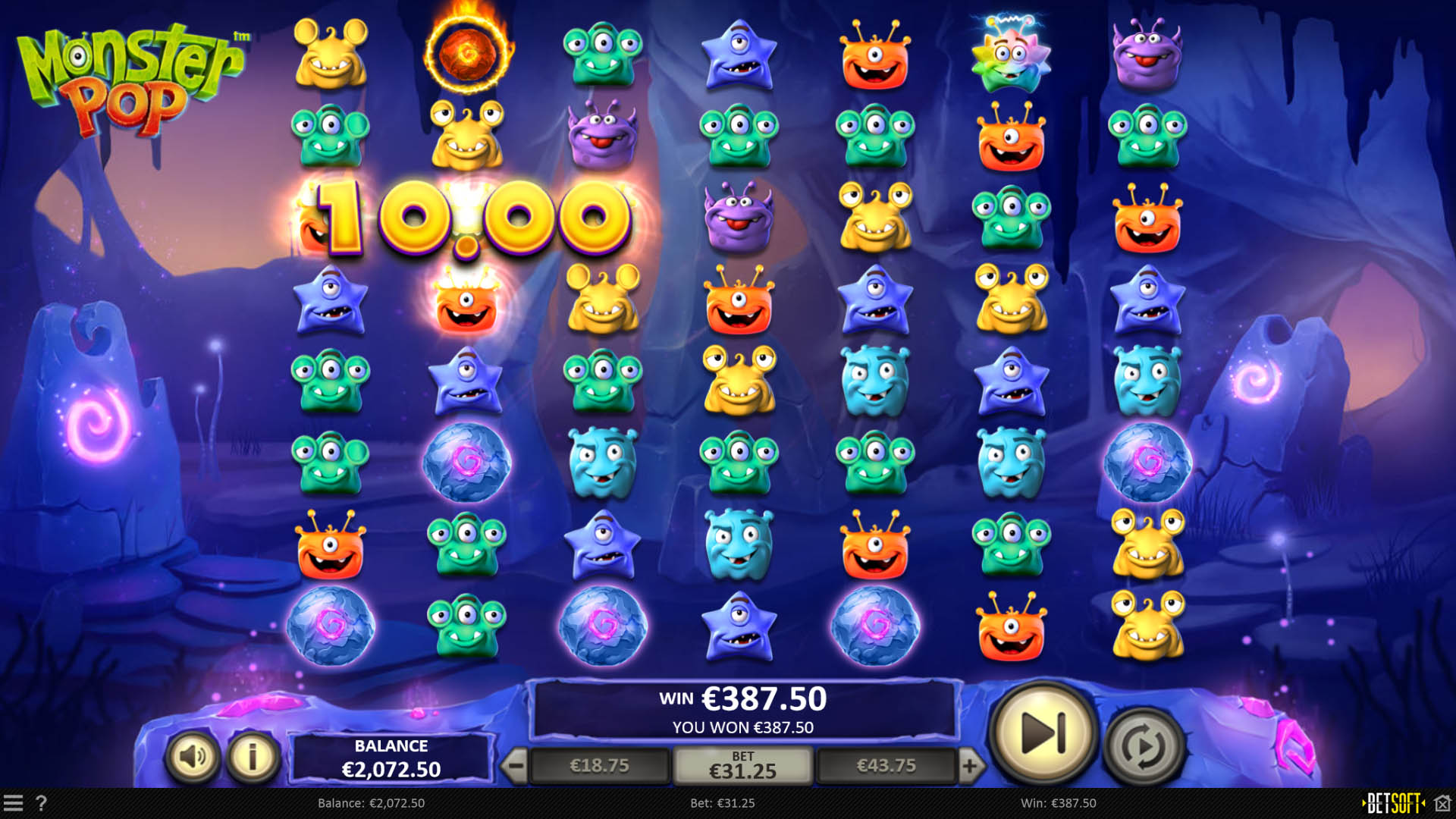 BetSoft Monster Pop Screenshot