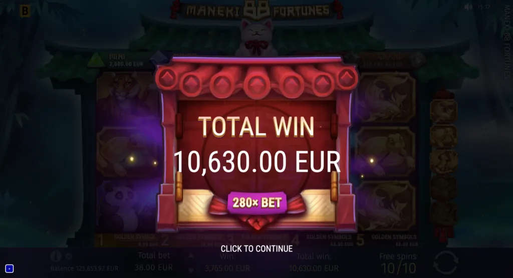 BG Maneki 88 Fortunes Screenshot