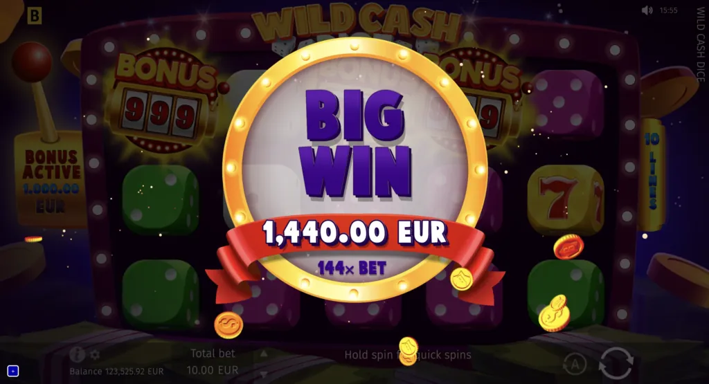 BG Wild Cash Dice Screenshot